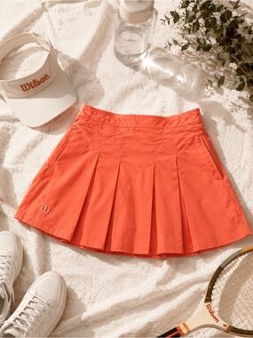 Wilson Coral Pleated Tennis Skirt Size 10 Pickleball Golf